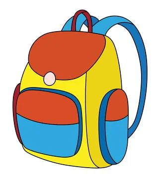 School bag isolated on a white background Stock Illustration