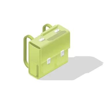 School bag isometric icon Stock Illustration