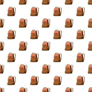School bag pattern 库存插图
