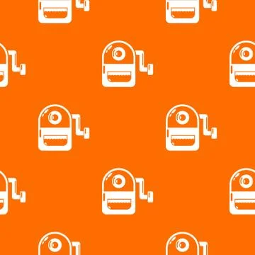 School bag pattern orange Stock Illustration