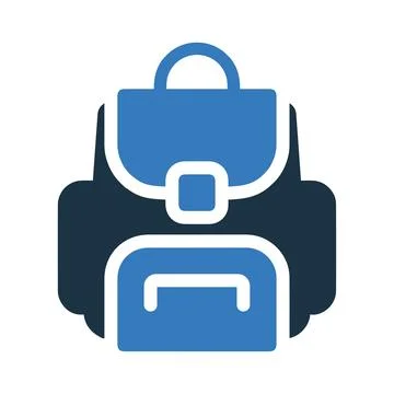 School, bag, study icon. Simple editable vector illustration. Stock Illustration
