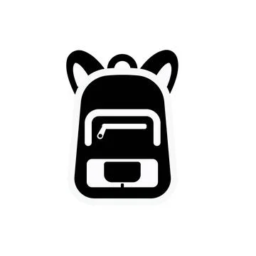 School Bag vector icon symbol. Creative sign from education icons collection. Stock Illustration