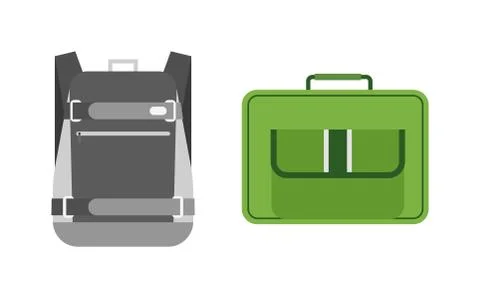 School bags vector isolated Illustrazione stock