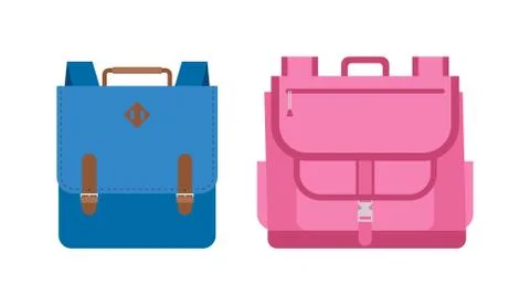 School bags vector isolated Stock Illustration