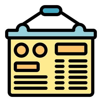 School banner icon vector flat Stock Illustration