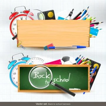 School banners Stock Illustration