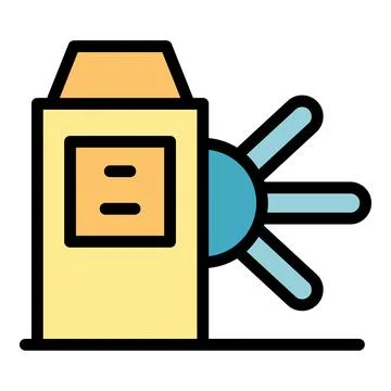 School barrier icon vector flat 库存插图