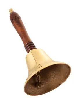 School bell with a clipping path Stock Photos