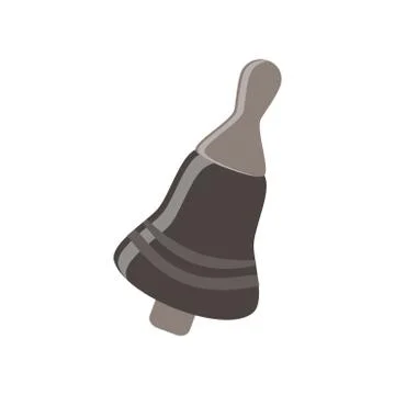 School bell flat icon vector isolated teacher sign sound render symbol ring r Stock Illustration