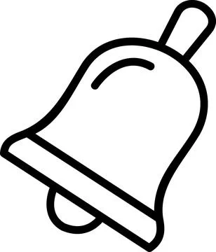 School bell icon for lesson call notification Stock Illustration