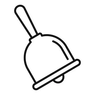 School bell icon outline vector. Test answer Stock Illustration