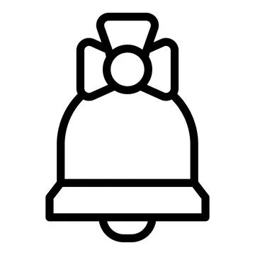 School bell icon outline vector. Class protection Stock Illustration