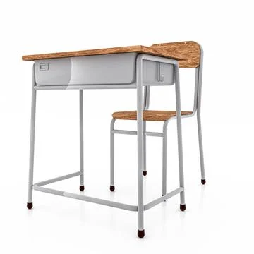School bench isolated on white background Stock Illustration