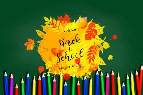 School blackboard background. Stock Illustration