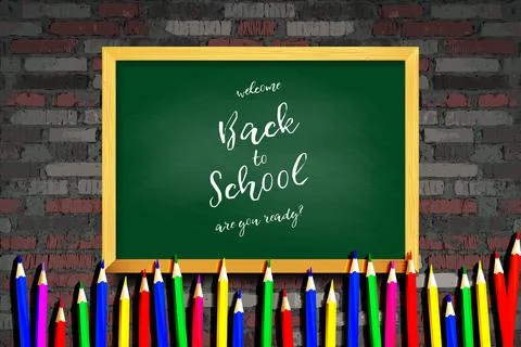 School blackboard background. Stock Illustration