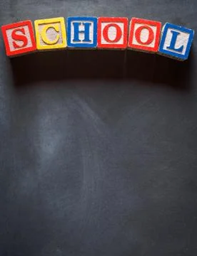 School blackboard background Stock Photos
