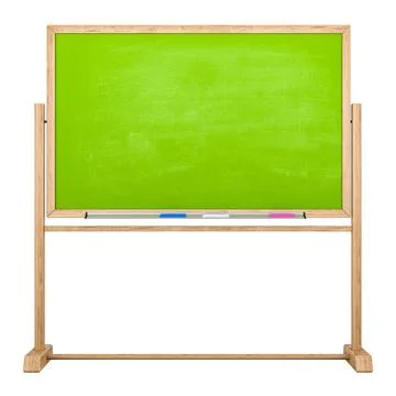 School blackboard, chalkboard, front view. 3D rendering Illustrazione stock