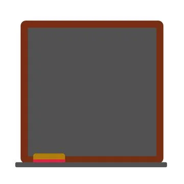 School blackboard flat icon. Vector Stock Illustration