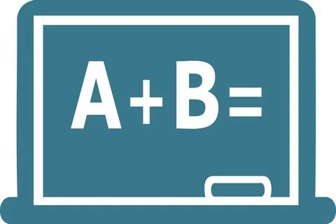 School blackboard with math formula equations Stock Illustration
