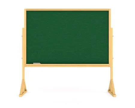School blackboard on white background. Isolated 3D illustration Stock Illustration