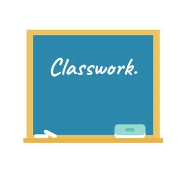 School board background on white background. Flat vector illustration. Stock Illustration