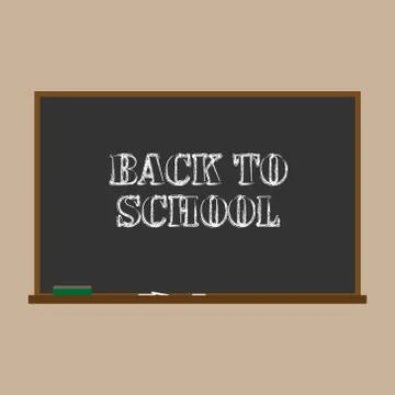 School board with chalk back to school. Stock Illustration