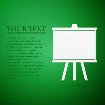 School board. Chalkboard flat icon on green background. Vector Illustration Illustrazione stock
