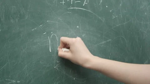 School board close up, hand writes the word no Video stock 278428696