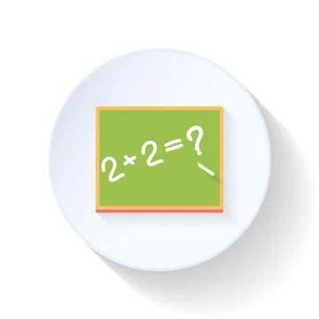 School board flat icon Stock Illustration