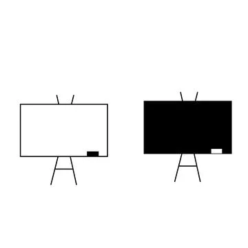 School board icon vector, simple flat black illustration on white background Stock Illustration