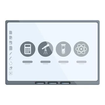 School board learning icon cartoon vector. Media visual Stock Illustration