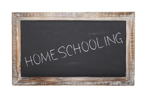 School board with the message homeschooling Stock Photos