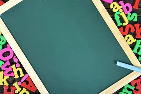 School board on table Stock-Fotos