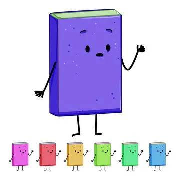 School book character cartoon vector graphic Stock Illustration