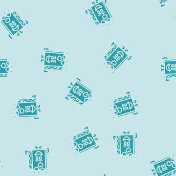 School book character glyph vector seamless pattern 库存插图