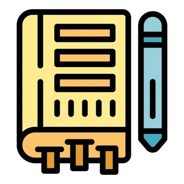 School book icon vector flat Stock Illustration