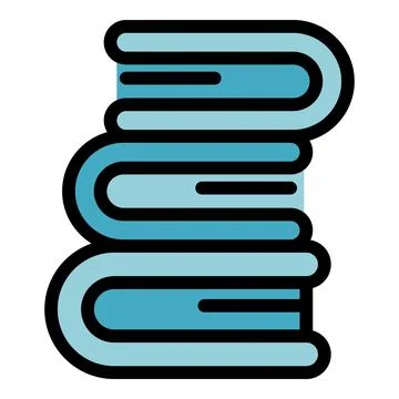 School book stack icon vector flat Stockillustratie