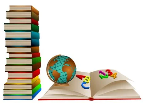 School books Stock Illustration