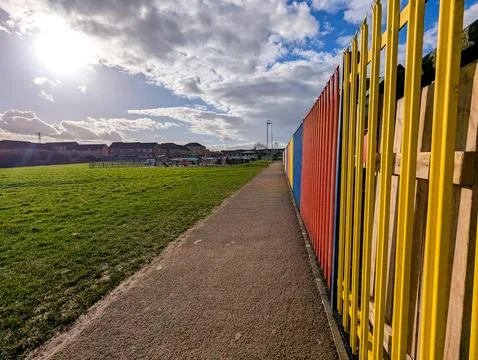 School Boundary Path (4) Stock Photos