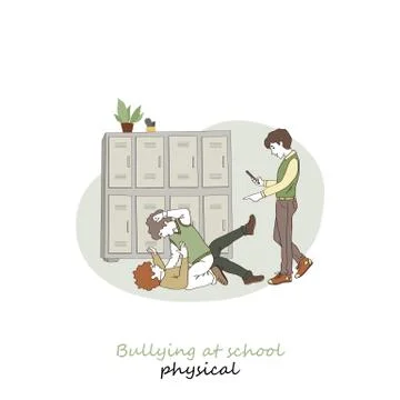 School Boy Behavior Stock Illustration