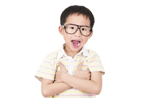 School boy getting new idea Foto stock