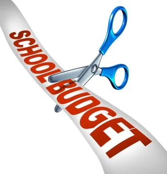 School budget cuts Stock Illustration