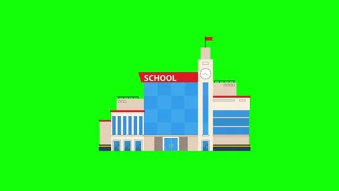 School Building Animation. 스톡 동영상 279805617