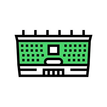 School building color icon vector illustration Ilustración de archivo