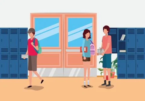 School building design Ilustración de archivo