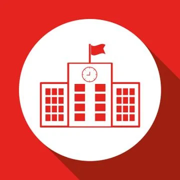 School building design , vector illustration Ilustración de archivo