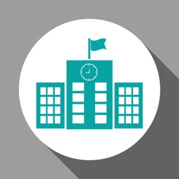 School building design , vector illustration Ilustración de archivo