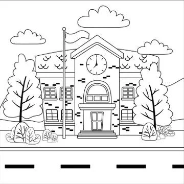 School building design vector illustrator Stock Illustration
