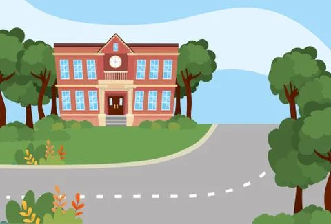 School building design vector illustrator Ilustración de archivo