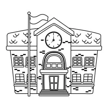 School building design vector illustrator Ilustración de archivo